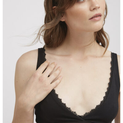 People Tree Lace Trim Triangle Bra