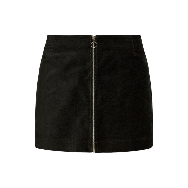 People Tree | Halima Velvet Skirt in Black