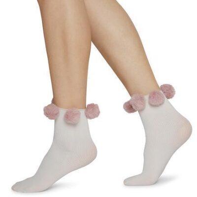Swedish Stockings Ebba Pom-Pom socks dusty rose