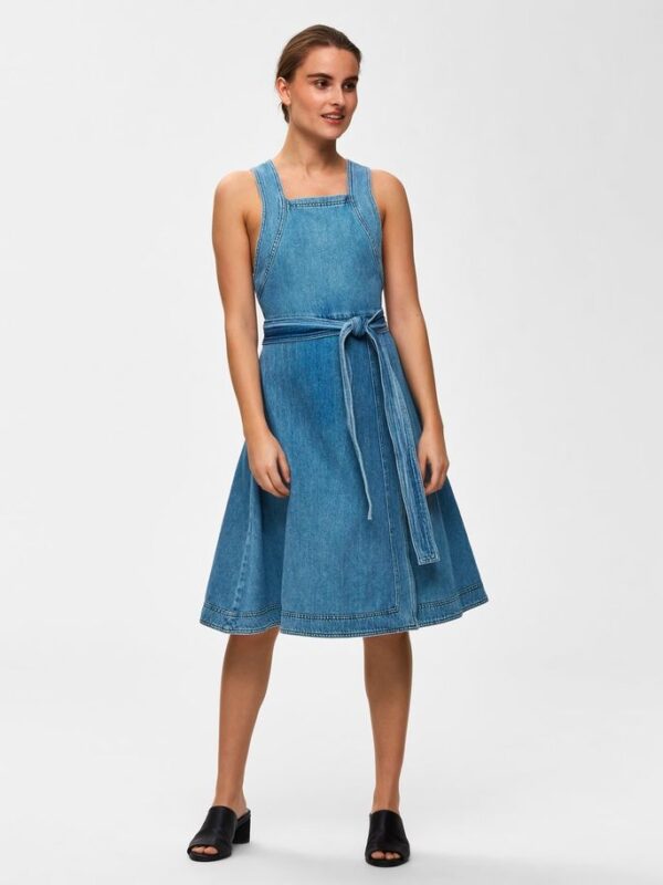 Selected Jenner wrap denim dress