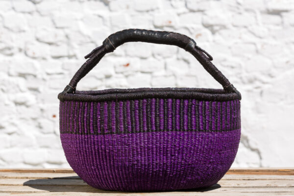 Original Round Bolga Basket L Violet