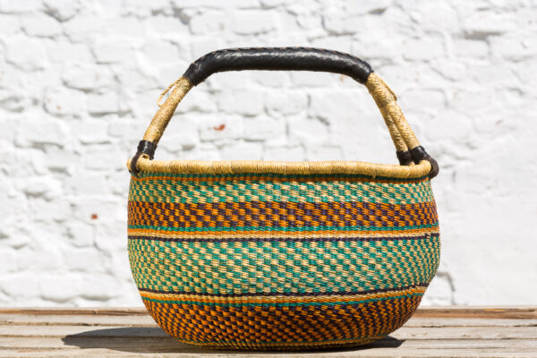 Original Round Bolga Basket L Traditionel