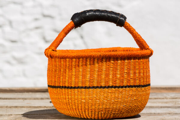 Original Round Bolga Basket S Orange