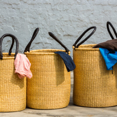 Vasketøjskurv 3-i-1 u/låg Natur